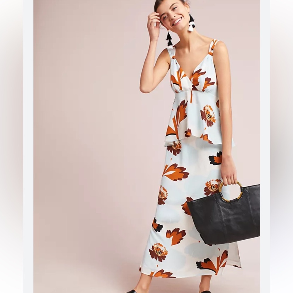 Anthropologie Pamela Silk Floral Print Women's Dress